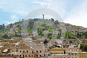 Virgin of El Panecillo and Quito photo